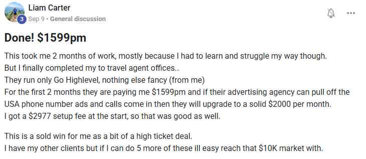 Testimonial from Liam Carter